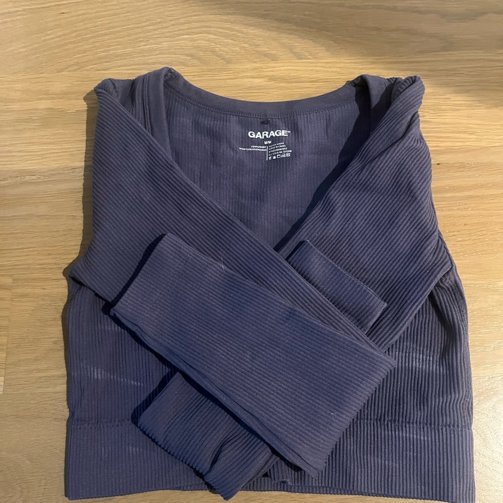 Garage Women's Deep Purple V-Neck Sweater